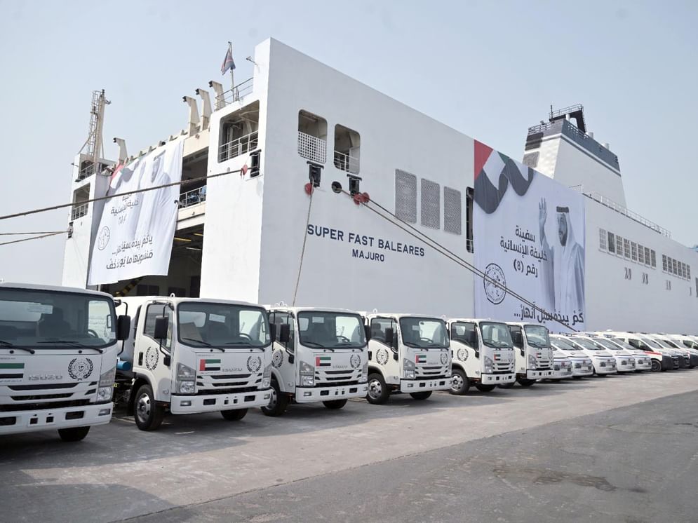 UAE aid ship 'Khalifa' departs with 7,166 tonnes for Gaza