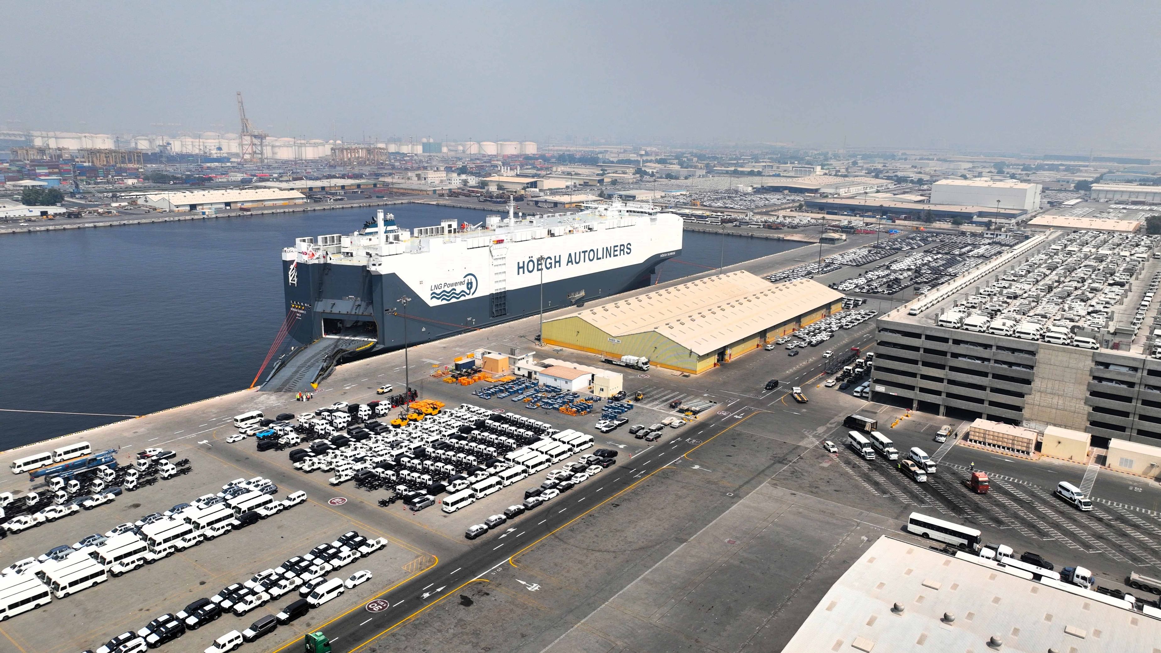 World’s largest, greenest vehicle carrier makes first call at Jebel Ali