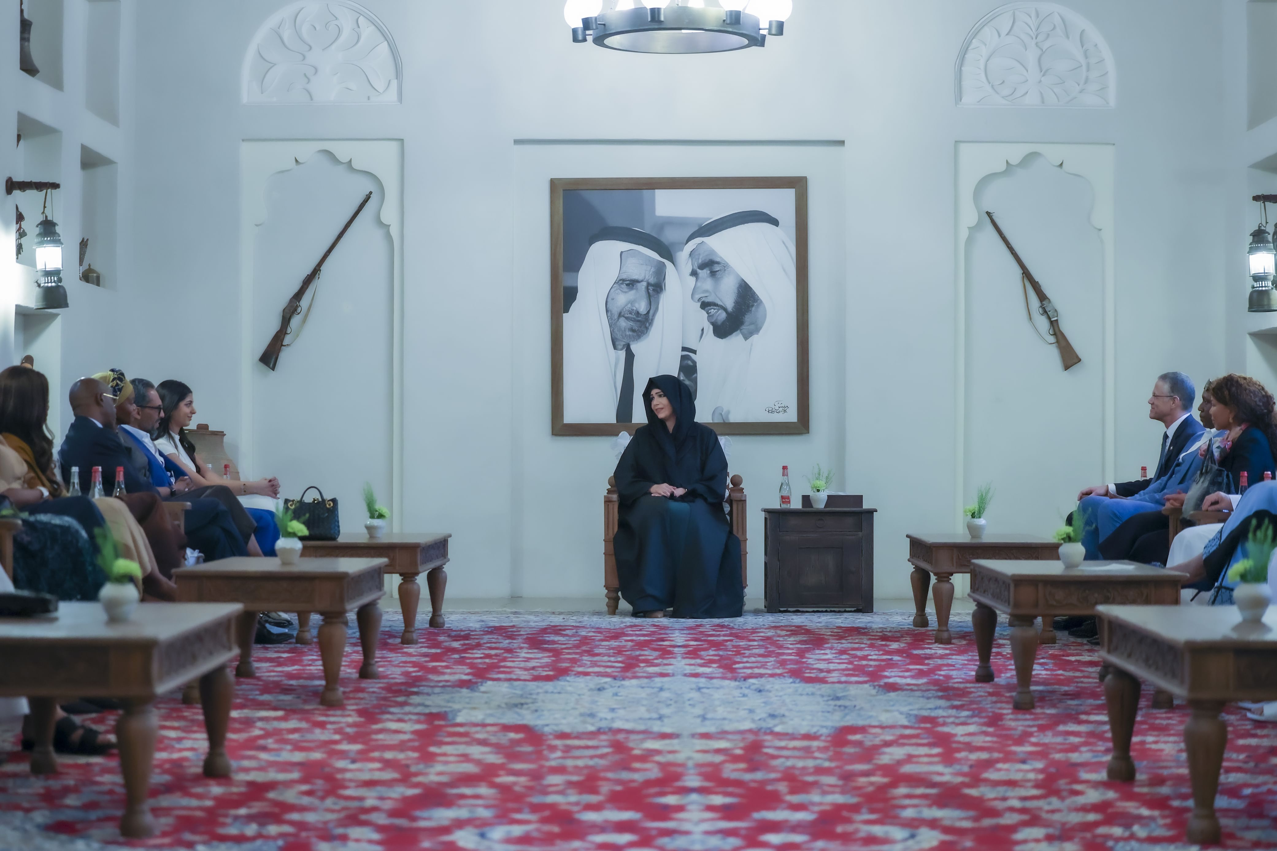 Latifa bint Mohammed meets with notable business figures, philanthropists from Africa