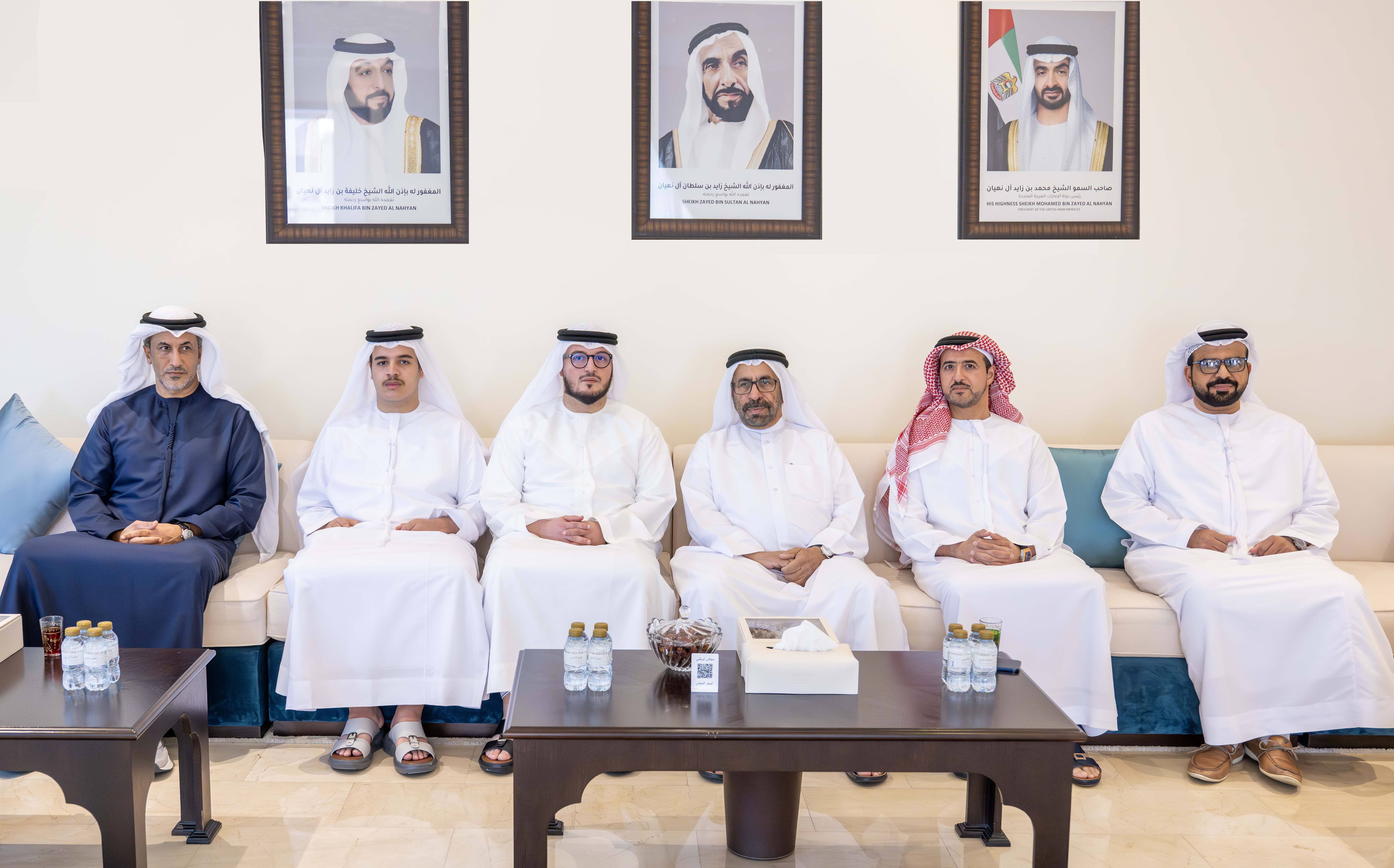 Khalifa Shaheen, Saeed Al Hajeri convey Abdullah bin Zayed’s condolences on passing of martyr Mohammed Aznibla
