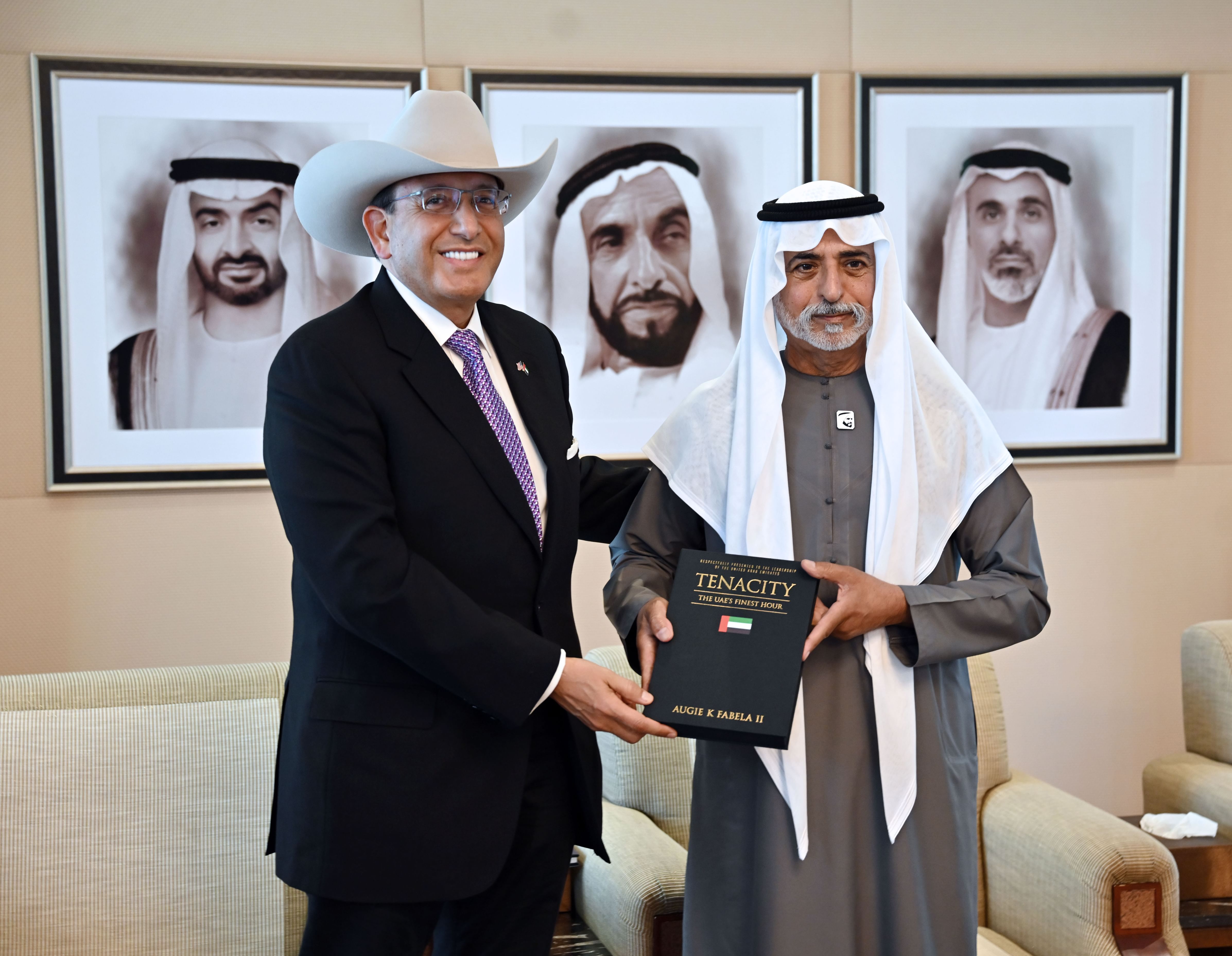 Nahyan bin Mubarak witnesses launch of 'Tenacity' by Augie Fabela on UAE’s resilience, unity in face of challenges