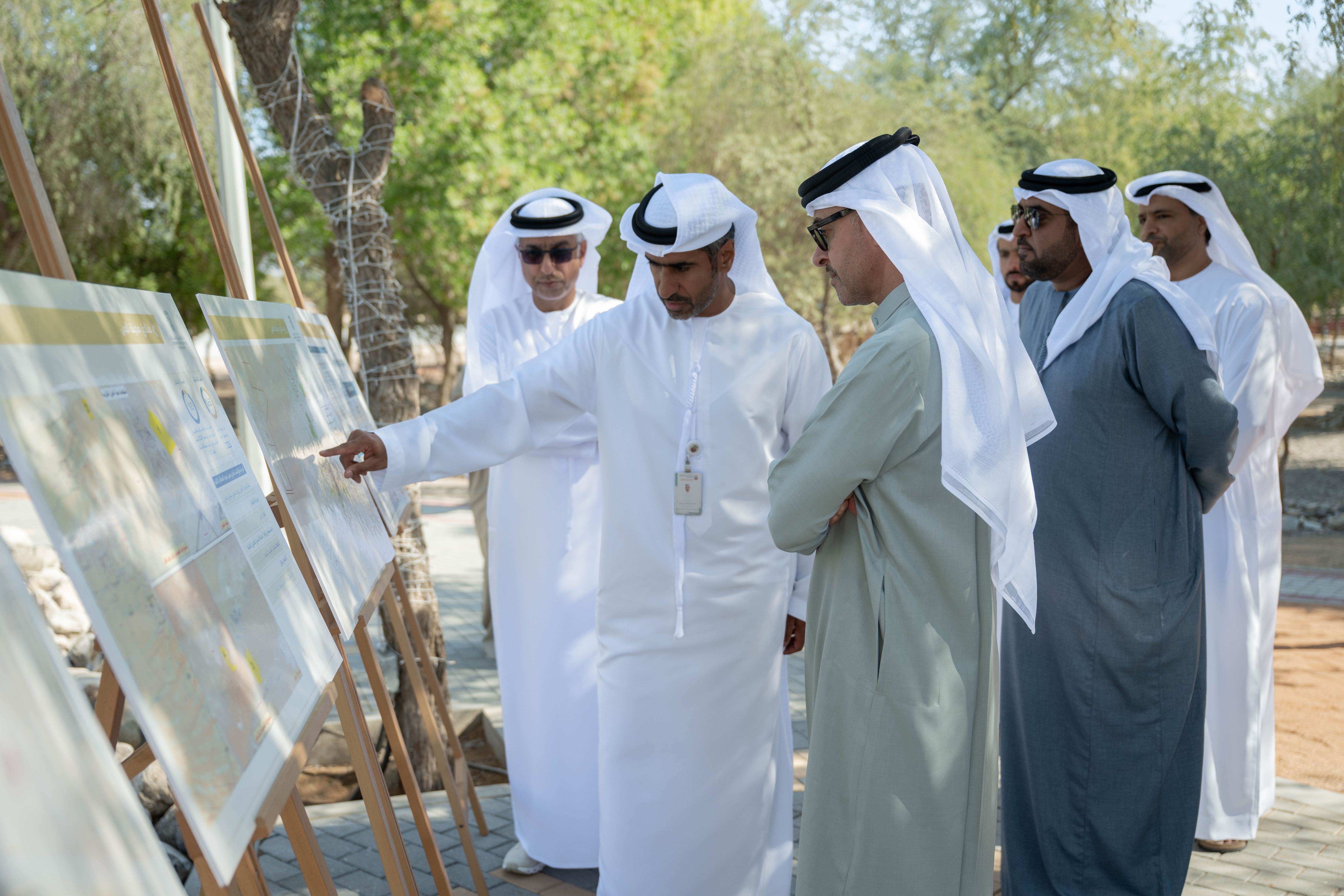 Hazza bin Zayed visits Al Sarooj Park, reviews updated facilities following redevelopment
