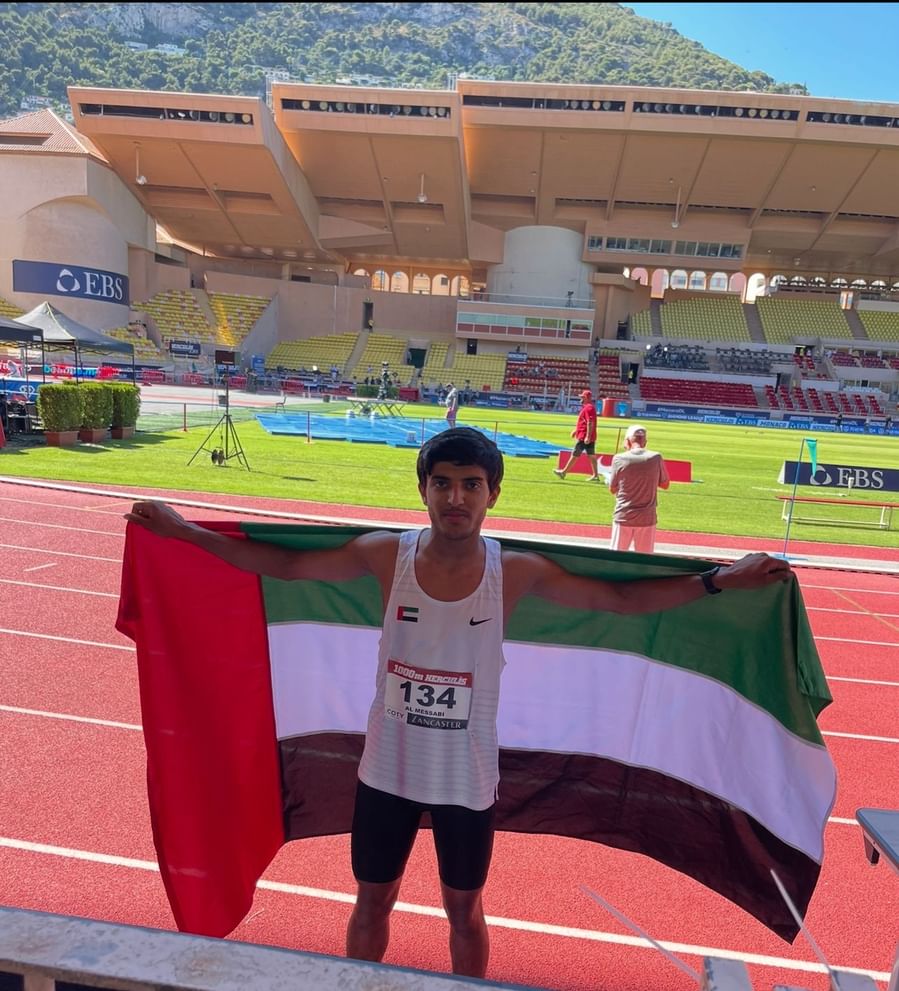 UAE runner Mohammed Al Musabbi wins gold in 1000m youth race at Monaco Diamond League