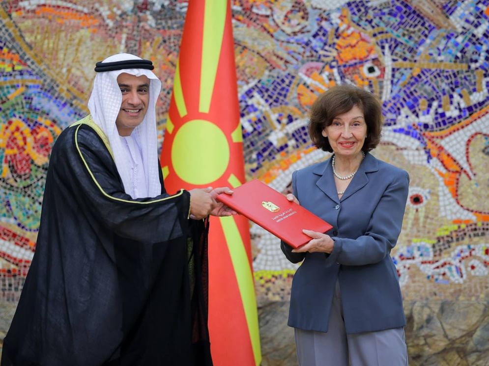 UAE Ambassador presents credentials to President of North Macedonia