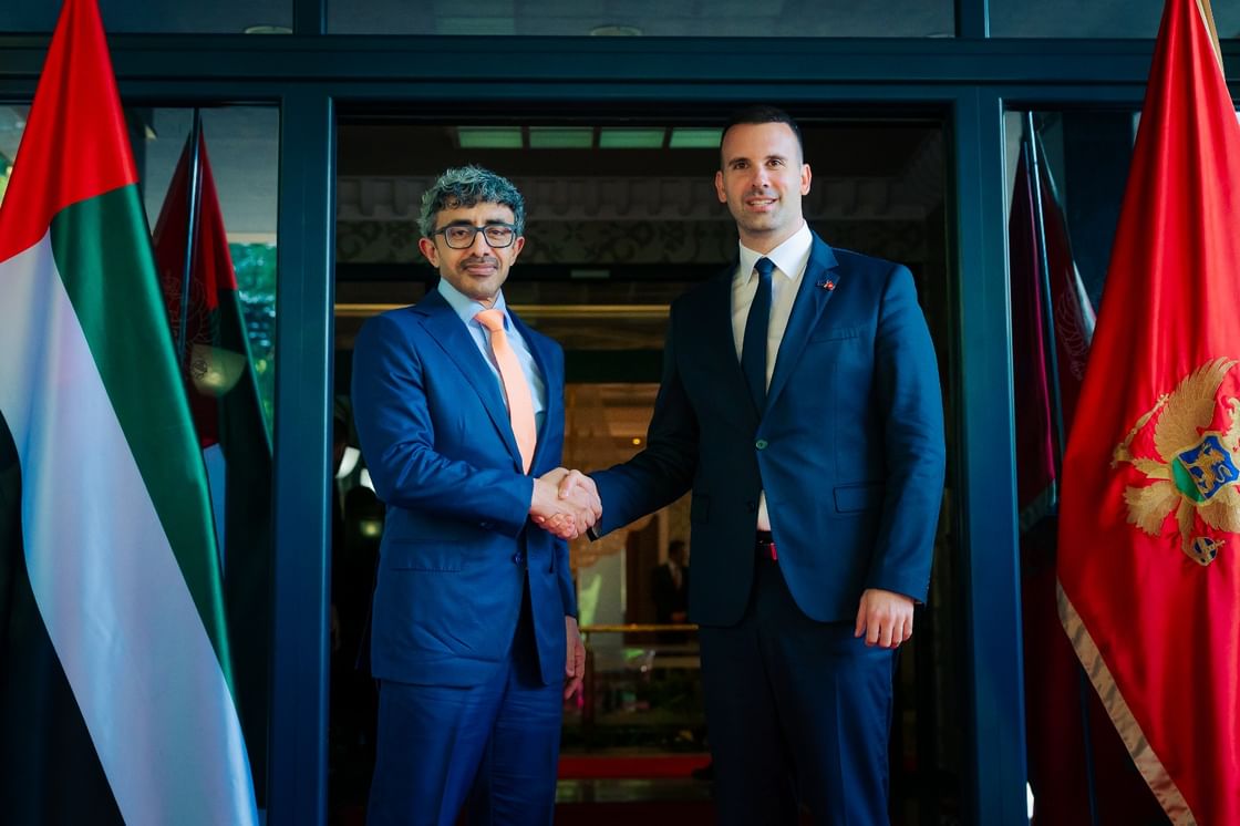 Abdullah bin Zayed meets Prime Minister of Montenegro in Podgorica