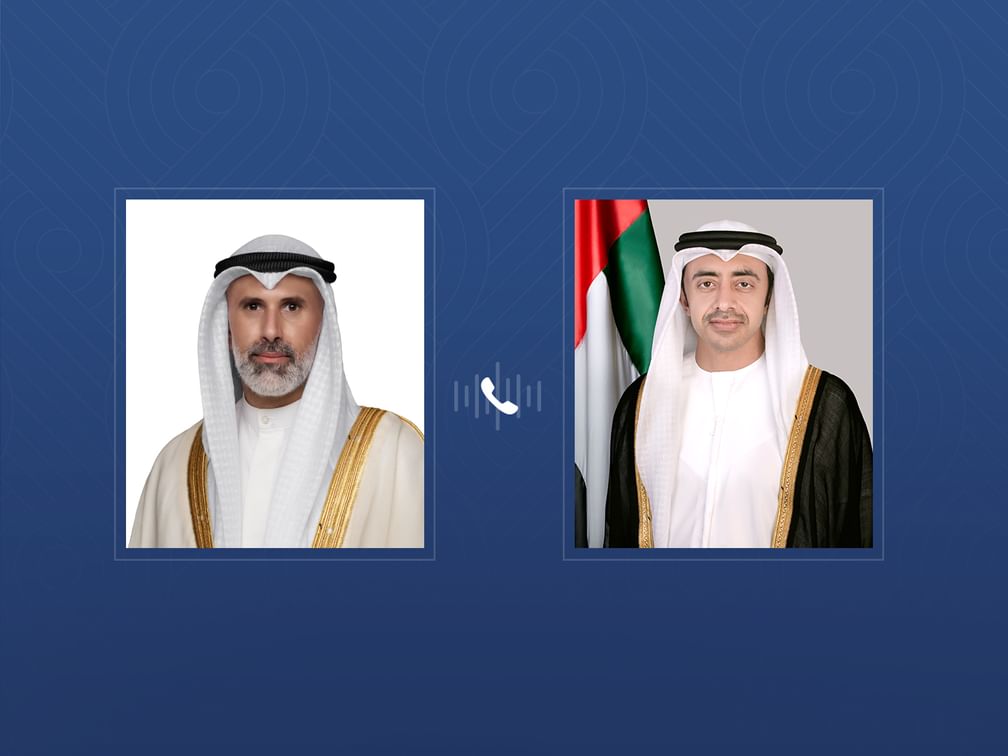 Abdullah bin Zayed congratulates Kuwaiti FM by phone; discusses fraternal ties