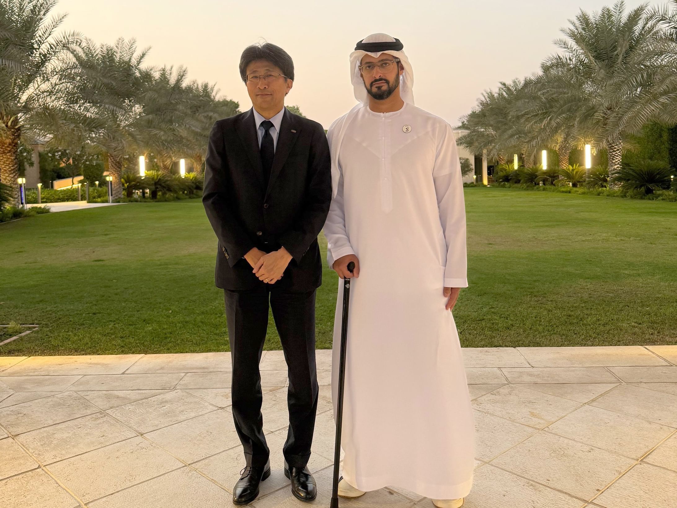 Zayed bin Hamdan bin Zayed discusses ways to enhance cooperation with Group CEO of Mizuho Financial Group