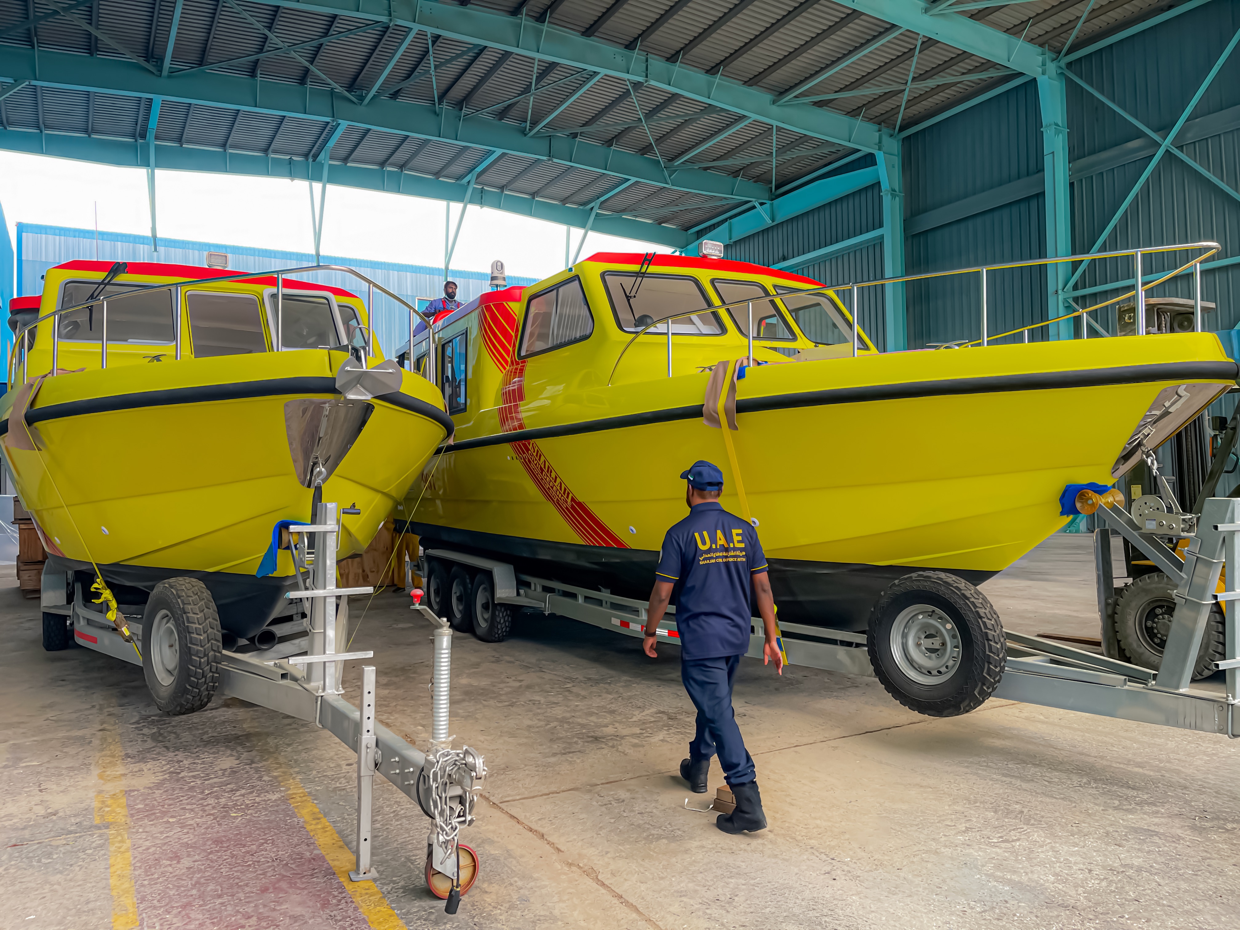 Sharjah Civil Defence Takes Delivery of Three 36 ft Utility Vessels from Gulf Craft