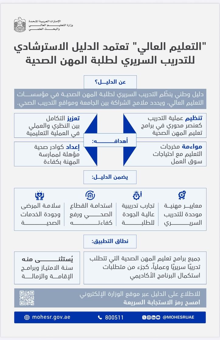 MoHESR approves Clinical Training Guidelines for health profession students