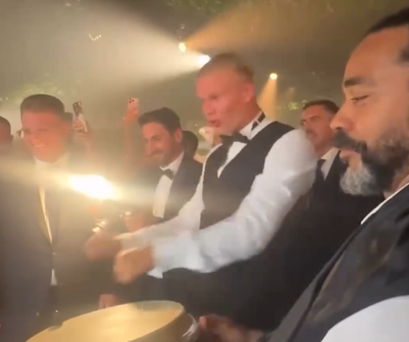 Erling Haaland steals the as Norway’s Viking Row takes over Donnarumma’s wedding