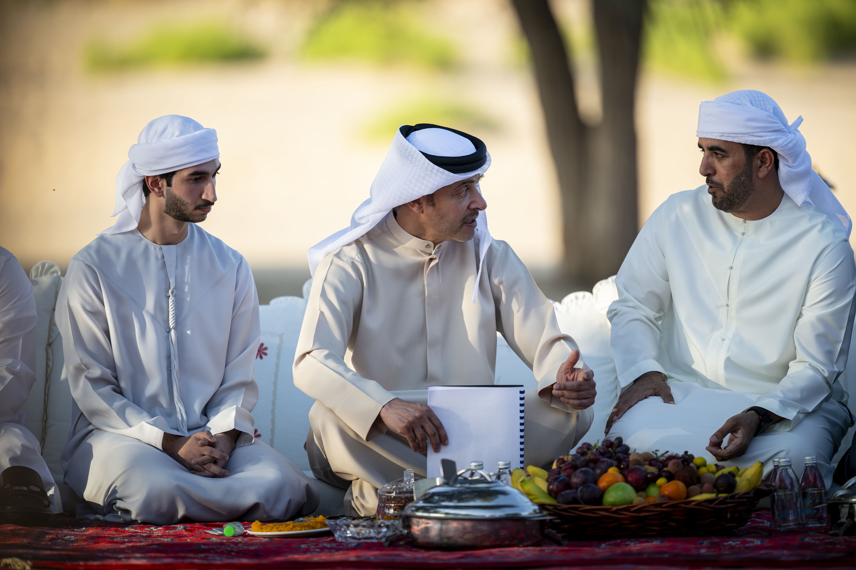 Hazza bin Zayed visits martyrs’ sons at Al Fakhr Winter Camp in Remah – Al Ain