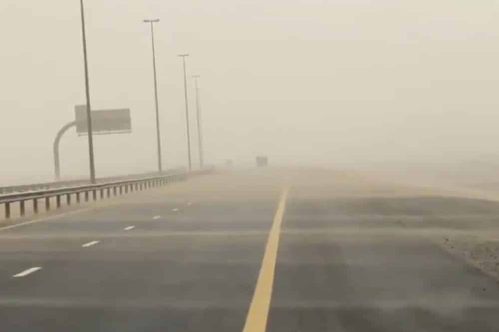 Dust storms, lower temperatures, and rough seas expected today
