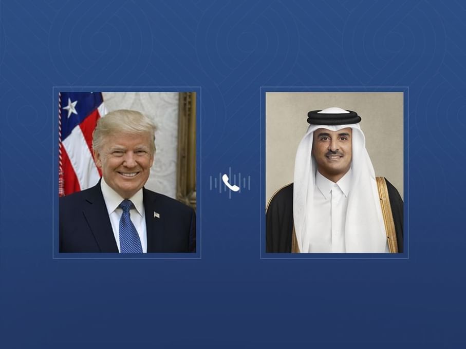 Emir of Qatar, US President discuss regional de-escalation