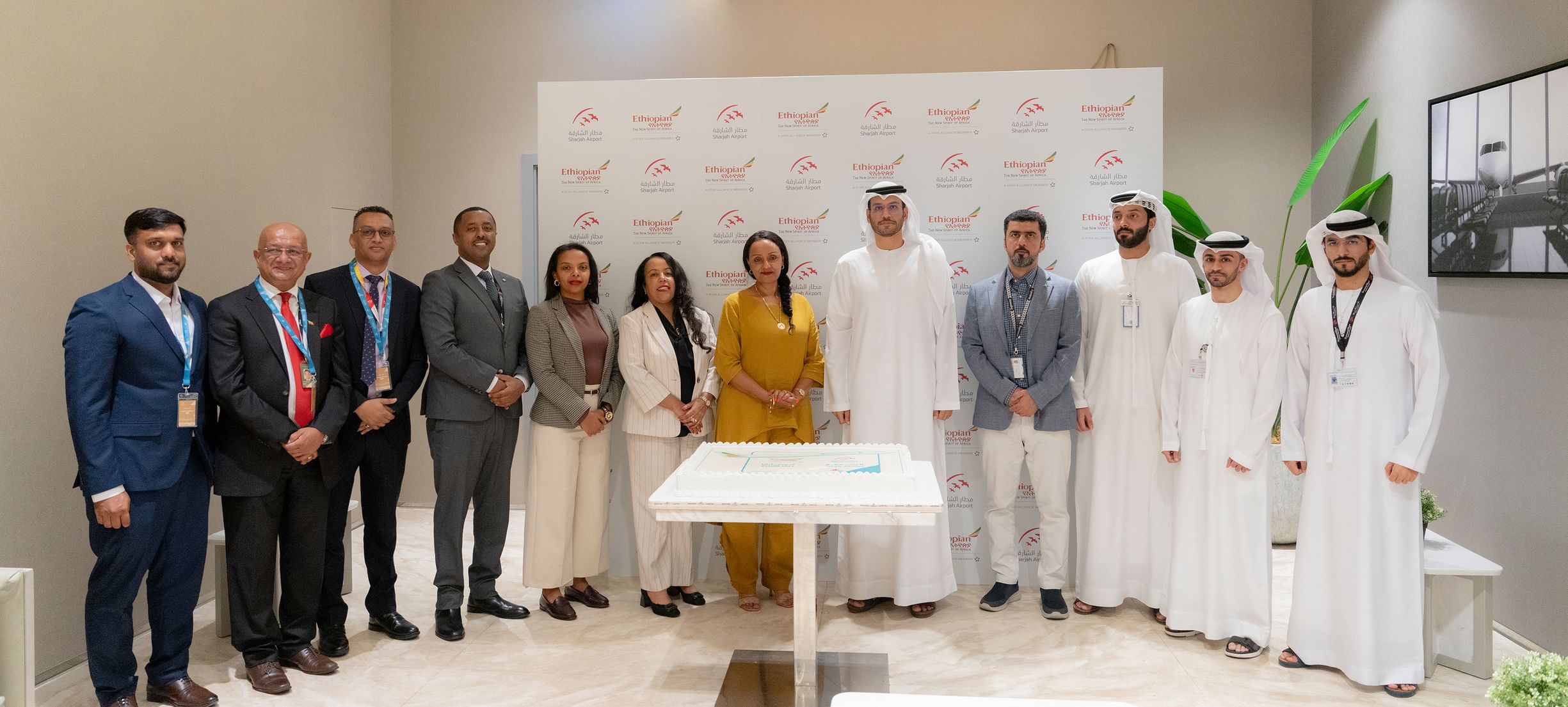 Sharjah Airport welcomes first Ethiopian Airlines flight 