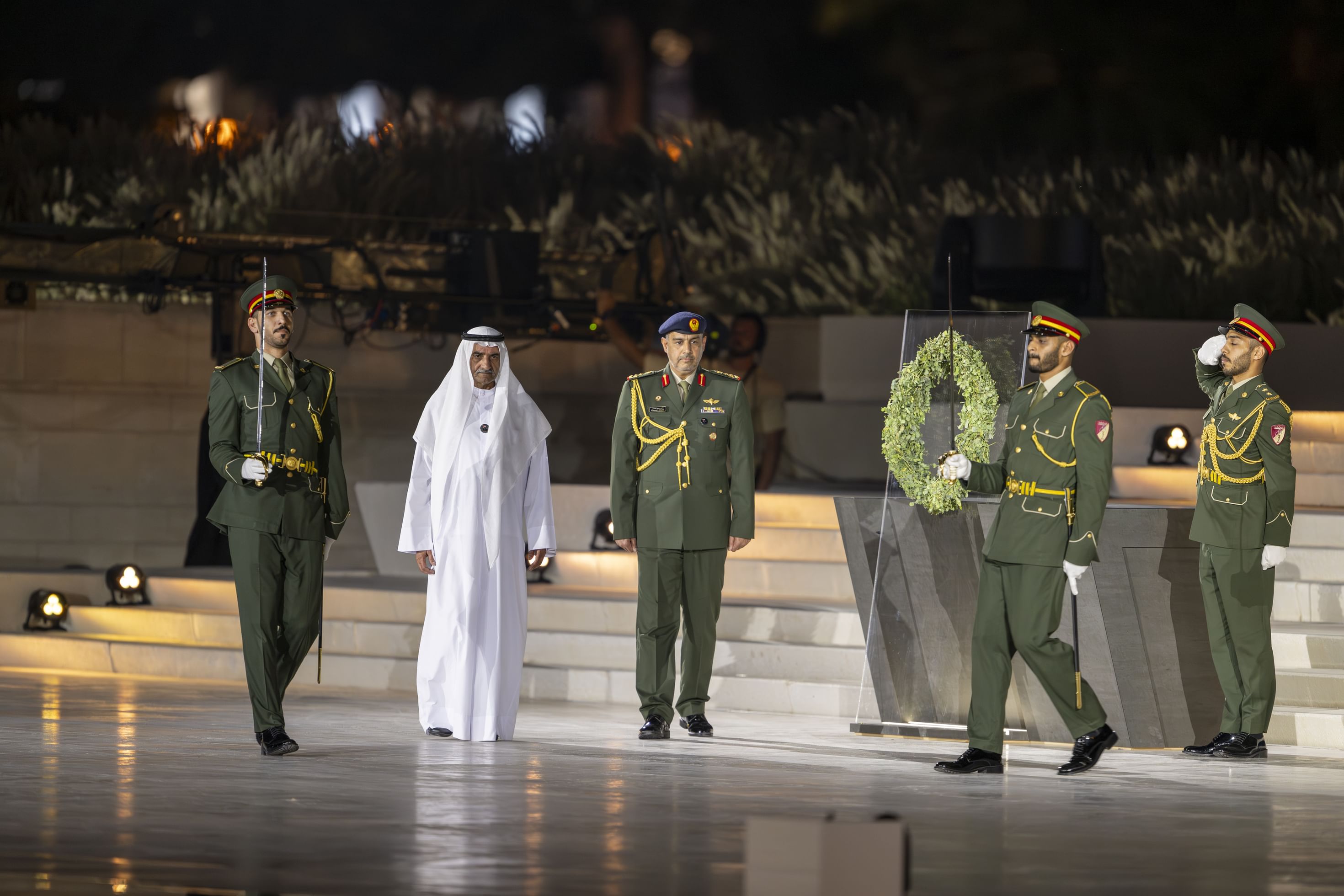 Ruler of Fujairah attends Commemoration Day ceremony at Wahat Al Karama in Abu Dhabi