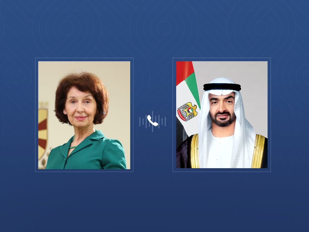 UAE President receives phone call from President of North Macedonia to discuss regional developments