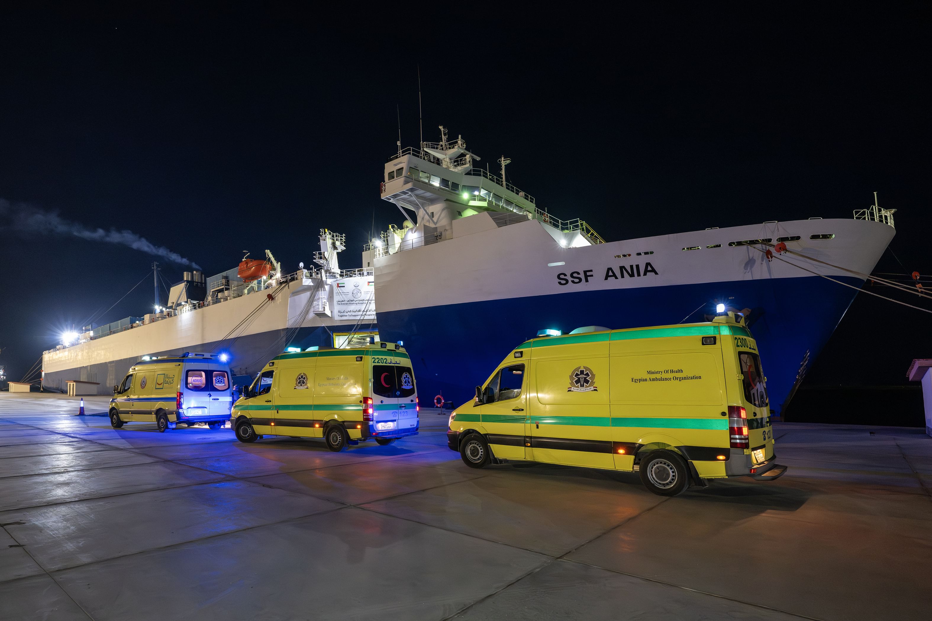 UAE Floating Hospital in Al Arish receives 7 patients from Gaza