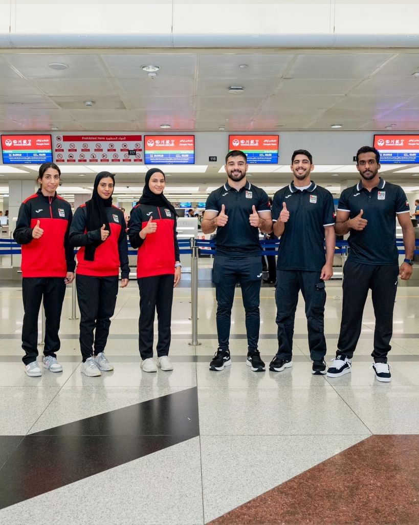 UAE Jiu-Jitsu National Team arrives in China to participate in World Games Chengdu 2025