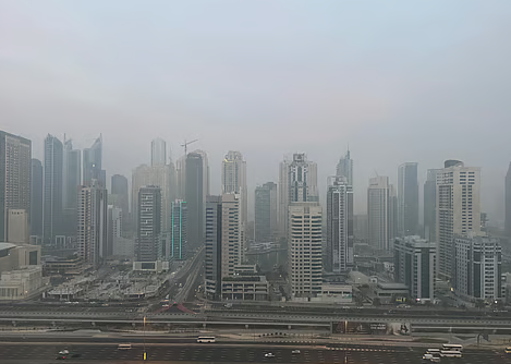 Dusty, humid weather in the UAE, maximum temperature hits 43°C Sunday 