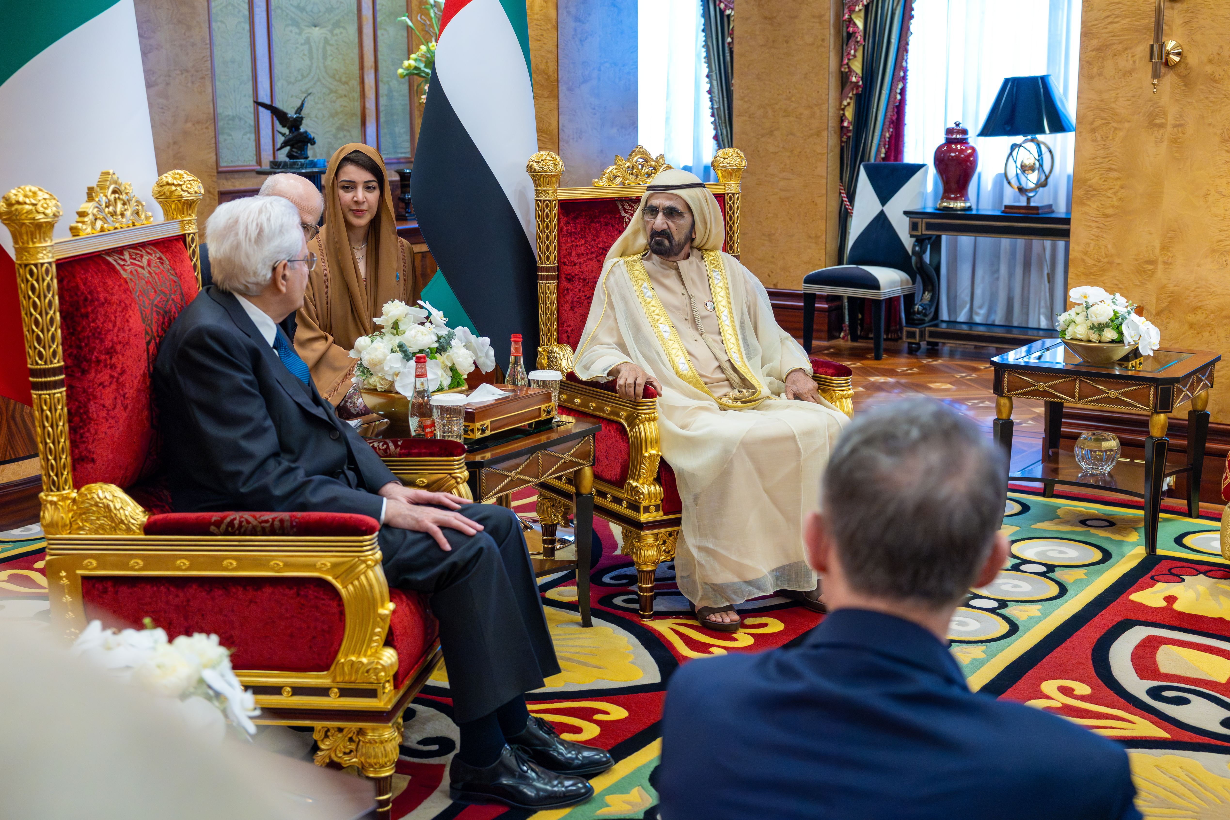 Mohammed bin Rashid meets with President of Italy