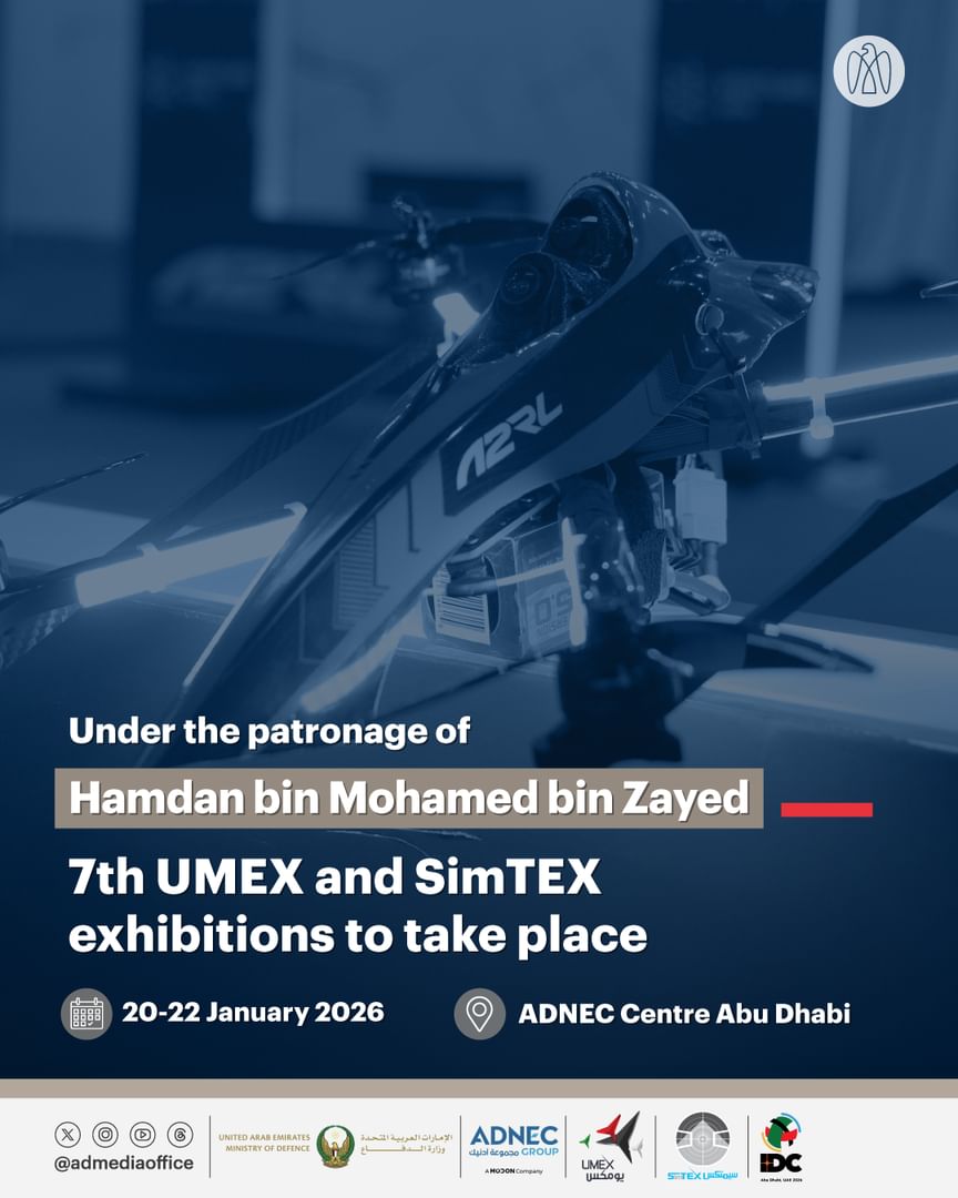 7th UMEX, SimTEX exhibitions to take place in Abu Dhabi in January