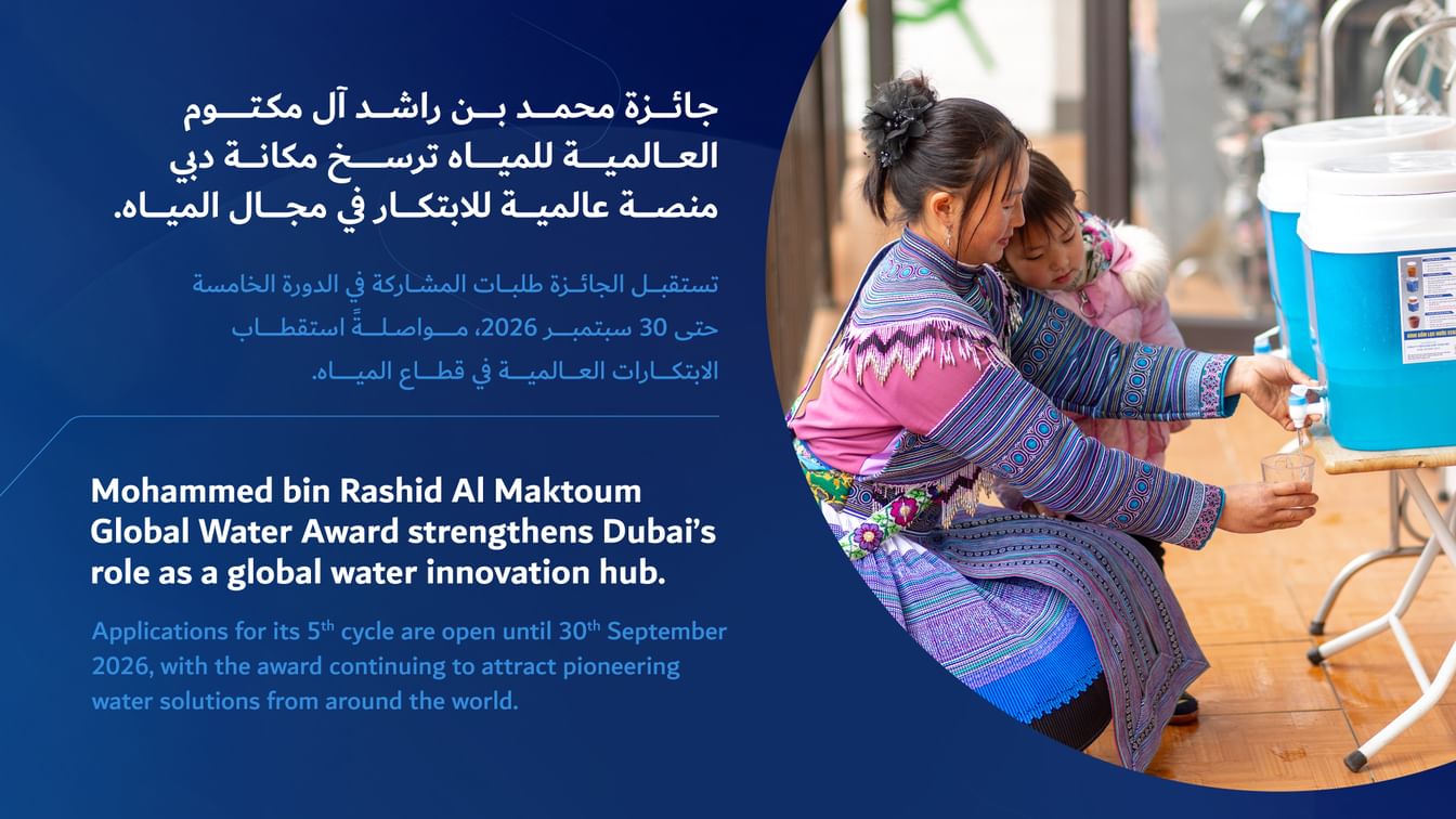 Mohammed bin Rashid Al Maktoum Global Water Award offers $1 million for innovative solutions to water scarcity