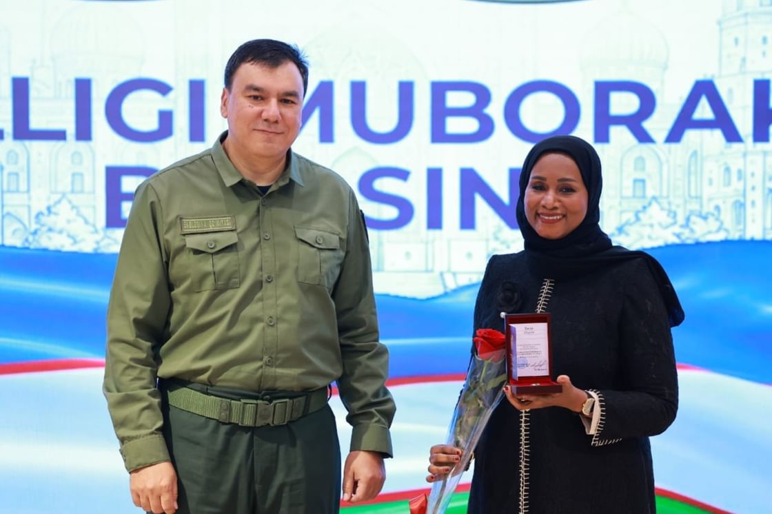 Government of Uzbekistan awards Dr. Tarifa Alzaabi 35th Independence Anniversary Badge of Honour