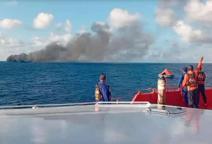 106 rescued from burning ferry off Indonesia's Bali