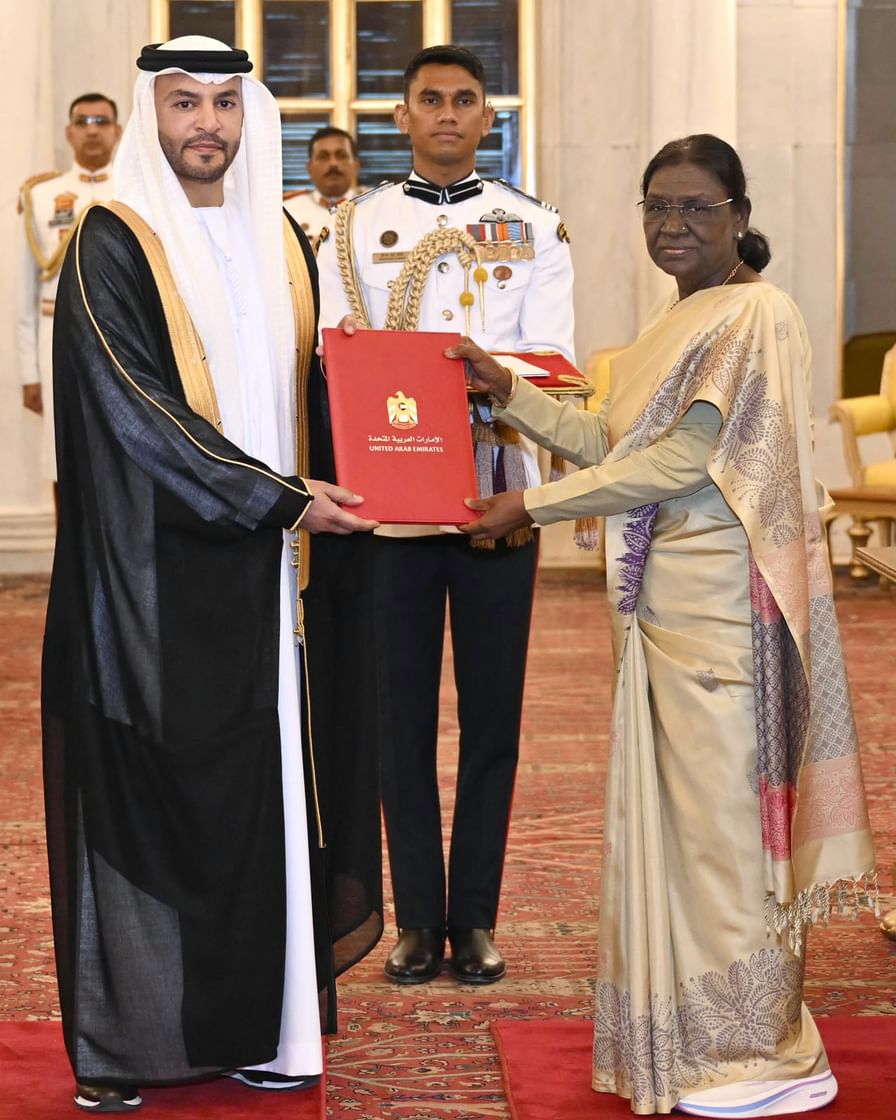 UAE Ambassador presents credentials to President of India