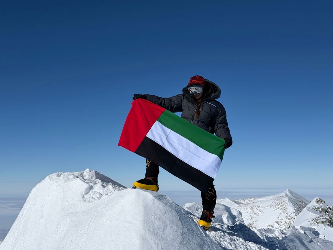 Emirati Fatima Al Awadhi prepares to scale Lenin Peak in Seven Summits challenge